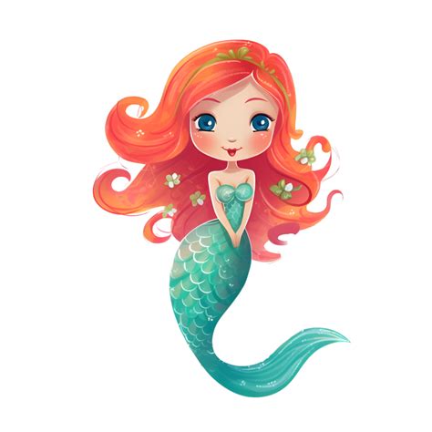 Mermaid Watercolor Clipart 24284395 PNG