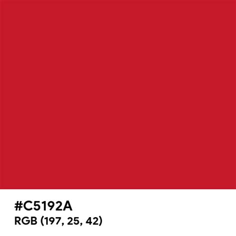 Bold Crimson color hex code is #C5192A