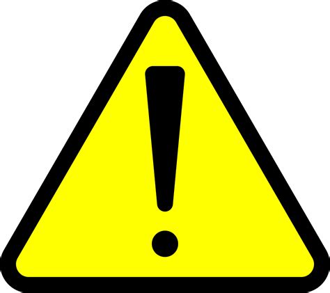 Hazard warning attention sign isolated on transparent background ...