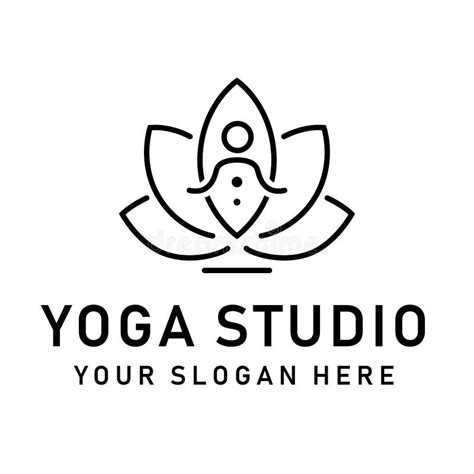 Lotus Flower Yoga Logo Flat Icon Stock Illustration - Illustration of asana, isolated: 236252598