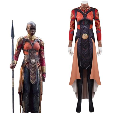 Black Panther: Wakanda Forever Okoye Cosplay Costume Jumpsuit Outfits Halloween Carnival Suit in ...