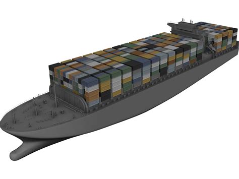 Container Ship 3D Model - 3DCADBrowser