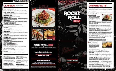 Online Menu of Rock N Roll Sushi Restaurant, Little Rock, Arkansas ...