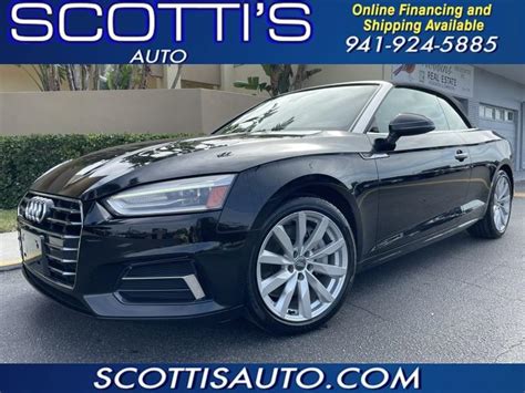 2018 Audi A5 Cabriolet CONVERTIBLE Premium EDITION~ BRILLIANT BLACK/ NOUGAT for sale in Sarasota ...