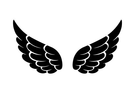 vector silhouette angel wings logo 24634083 Vector Art at Vecteezy