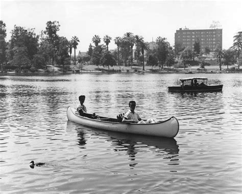 MacArthur Park Lake, 1958 | Los angeles hollywood, West lake, Scenic