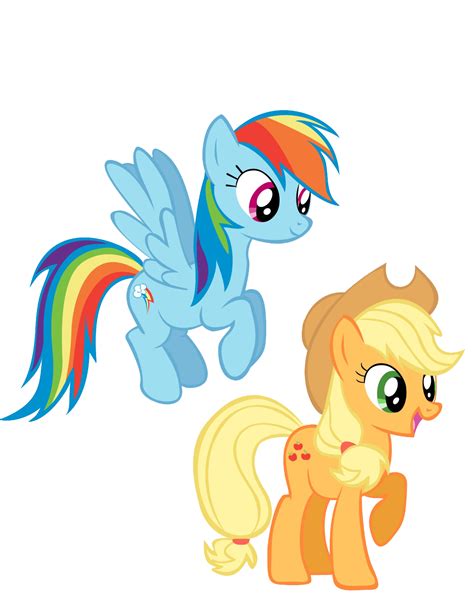 Rainbow Dash and Applejack by KestrelElk on DeviantArt