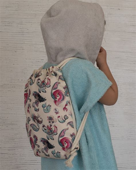 Hooded Beach Poncho for Kids Organic Cotton Beach Cover Up - Etsy