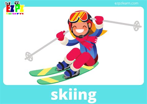 Winter Sports Flashcards View online or Download PDF - Ezpzlearn.com