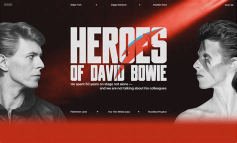 Heroes of David Bowie - CSS Design Awards