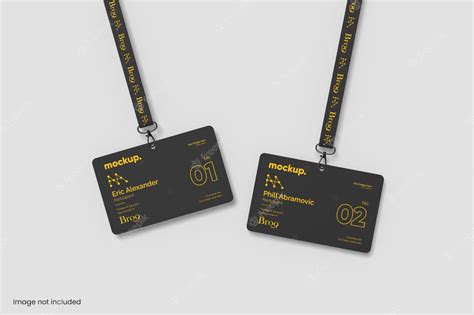 Premium PSD | Horizontal id card mockup