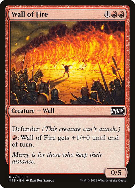 Wall of Fire · Magic 2015 (M15) #167 · Scryfall Magic The Gathering Search