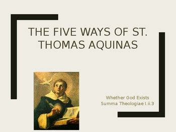 The Five Ways of St. Thomas Aquinas by Shay Shop | TpT