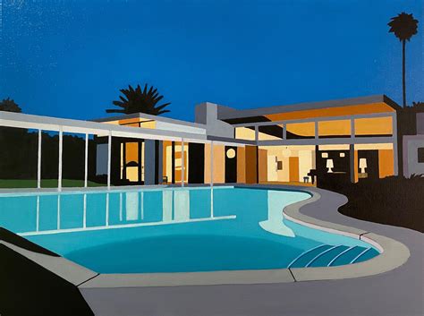 Al Freno - Pool Encompassed by Palm Trees - Villa de paysage minimaliste d'origine en Californie ...