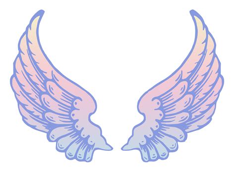 Public Domain Pastel Angel Wings - Free Clip Art