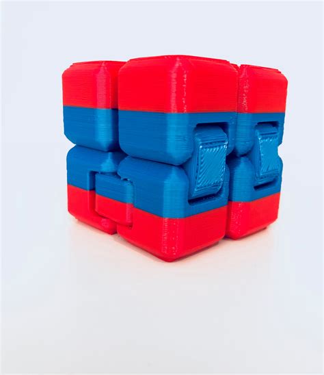 Two Color Fidget Cube Fidget Toy Infinity Cube Fidget Widget Stress Relief 3D Printed Fidget ...