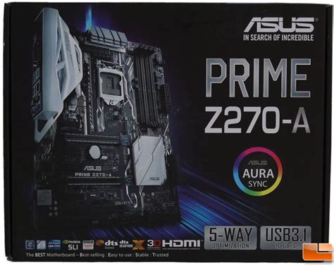 ASUS Prime Z270-A Motherboard Review - Legit Reviews