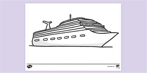 FREE! - FREE! - Cruise Ship Colouring Sheet (teacher made)