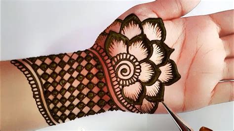 Step by Step Henna Mehndi Design | Easy Mehndi Design | Stylish New Mehndi for beginners - YouTube