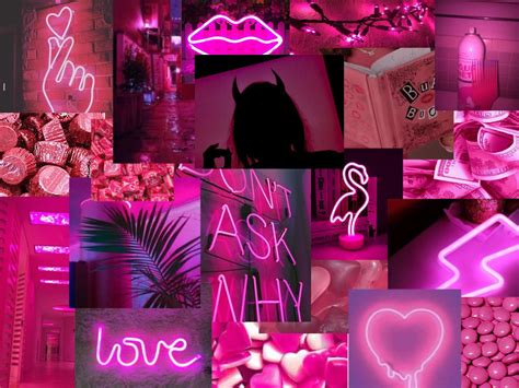 a collage of pink and purple images with the words love written in neon ...