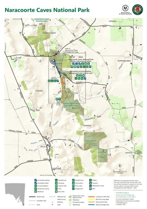 Naracoorte Caves National Park - Overview map by Department for Environment and Water - Avenza ...