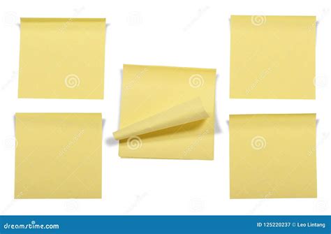 Collection of Yellow Notepads Stock Image - Image of notice, message ...