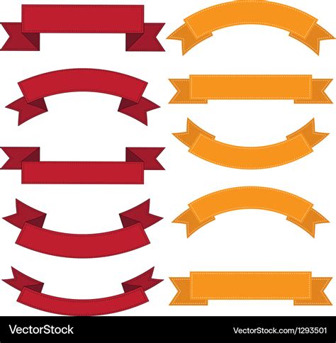 Set of old ribbon banner eps10 Royalty Free Vector Image