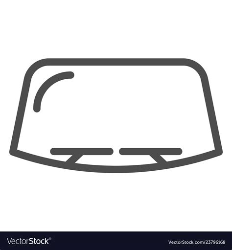 Windshield line icon car window Royalty Free Vector Image