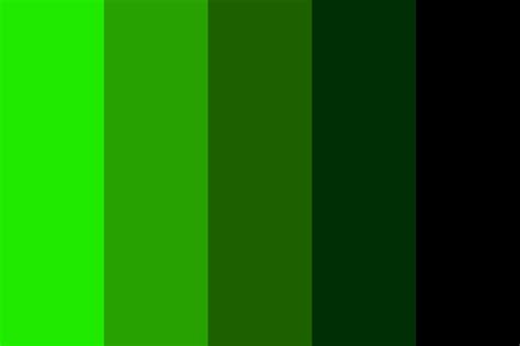 Green to Black Color Palette