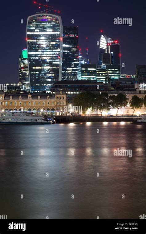 City of London Skyline at night Stock Photo - Alamy