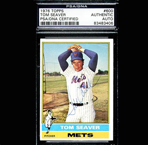 Tom Seaver 1976 Topps #600 PSADNA Signed Autographed Auto Mets 83483406 ...