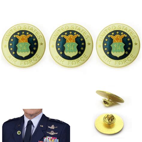 3 Pc US Air Force Shield Pin Lapel Pin Military Veteran Hat Jacket ...