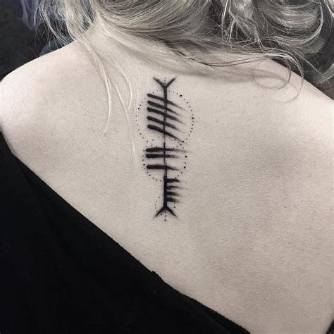 Upper back ogham tattoo saor meaning free ogham co – Artofit