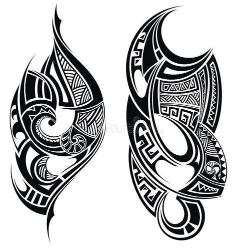 Tribal tattoo elements stock vector. Image of scroll - 38859481