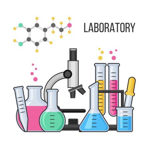 Premium Vector | Science equipment in chemistry laboratory | Science ...