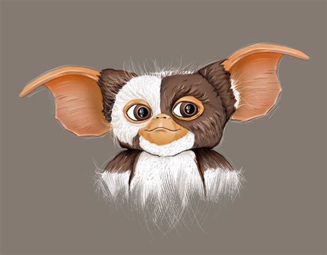 Digital art, sketch, illustration of Gizmo from the 80's classic ...