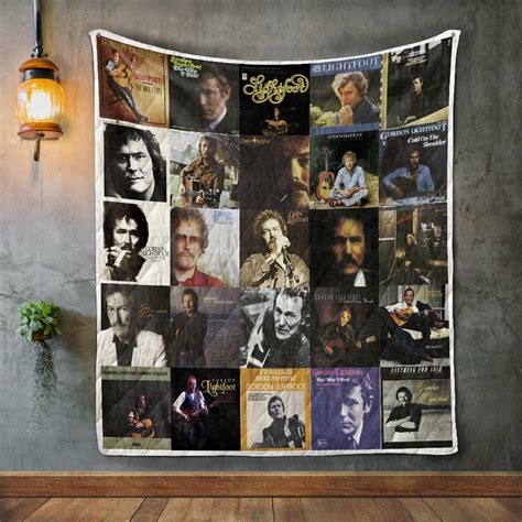 Gordon Lightfoot Album Covers Quilt Blanket - Dreamrooma