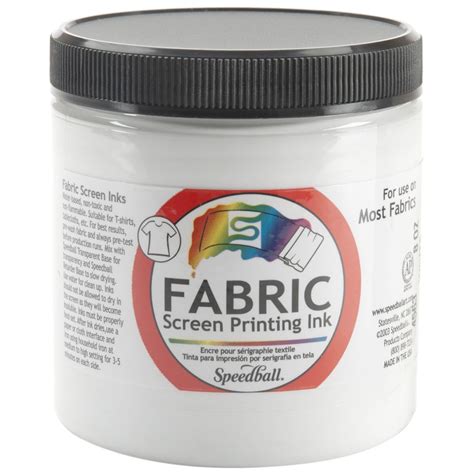 BUY Fabric Screen Printing Ink 8 Oz White