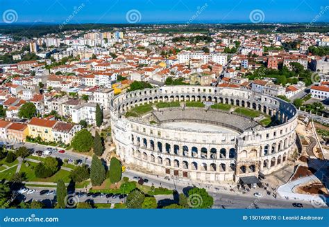 The Pula Arena in Croatia stock photo. Image of arch - 150169878