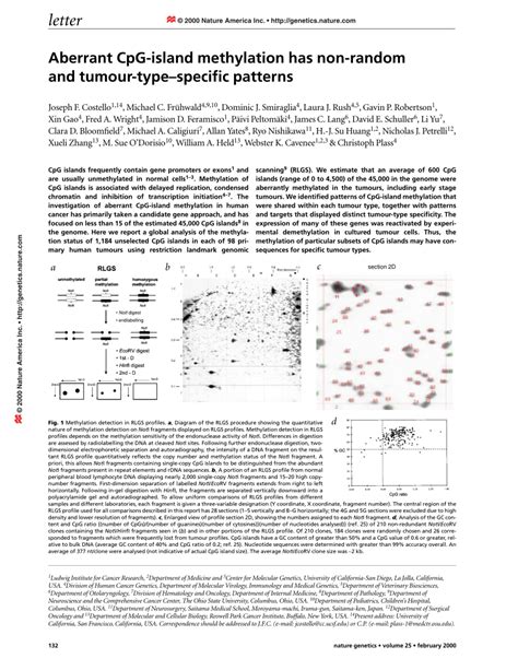 (PDF) Aberrant CpG-island methylation has non-random and tumour-type ...