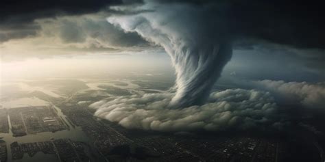 Premium Photo | Tornado sky view from atmosphere top Generative AI image weber