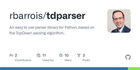 GitHub - rbarrois/tdparser: An easy to use parser library for Python ...