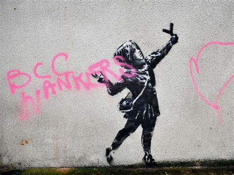 Banksy's Valentine's Day mural was vandalized