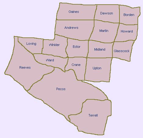 Counties in the Permian Basin Region of Texas - US Travel Notes