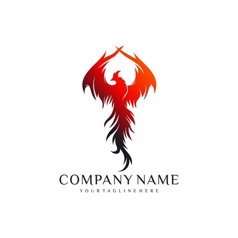 Fire Phoenix logo design template 11848937 Vector Art at Vecteezy