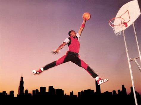 Michael Jordan doing the Jumpman pose for Nike Air Jordan 1 photoshoot (1985) : OldSchoolCool