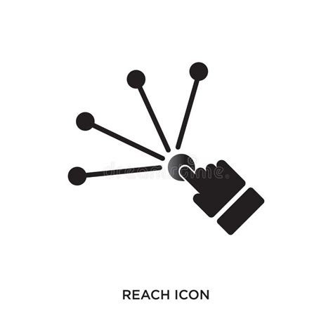 Reach Icon in Trendy Design Style. Reach Icon Isolated on White Background Stock Vector ...