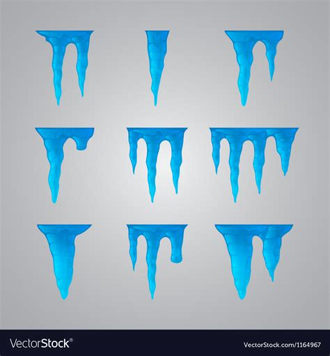 Set of icicles Royalty Free Vector Image - VectorStock