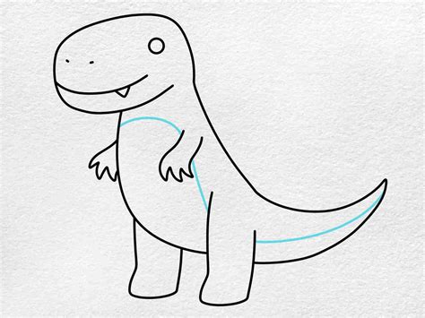 Cute T-Rex Drawing - HelloArtsy