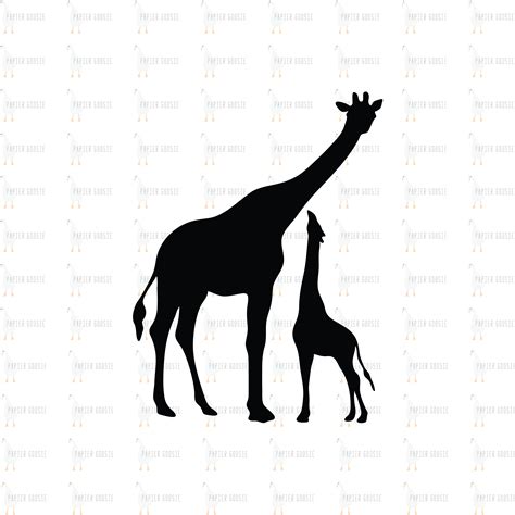 Giraffe Silhouette SVG Giraffe SVG Mom Giraffe Baby Giraffe | Etsy